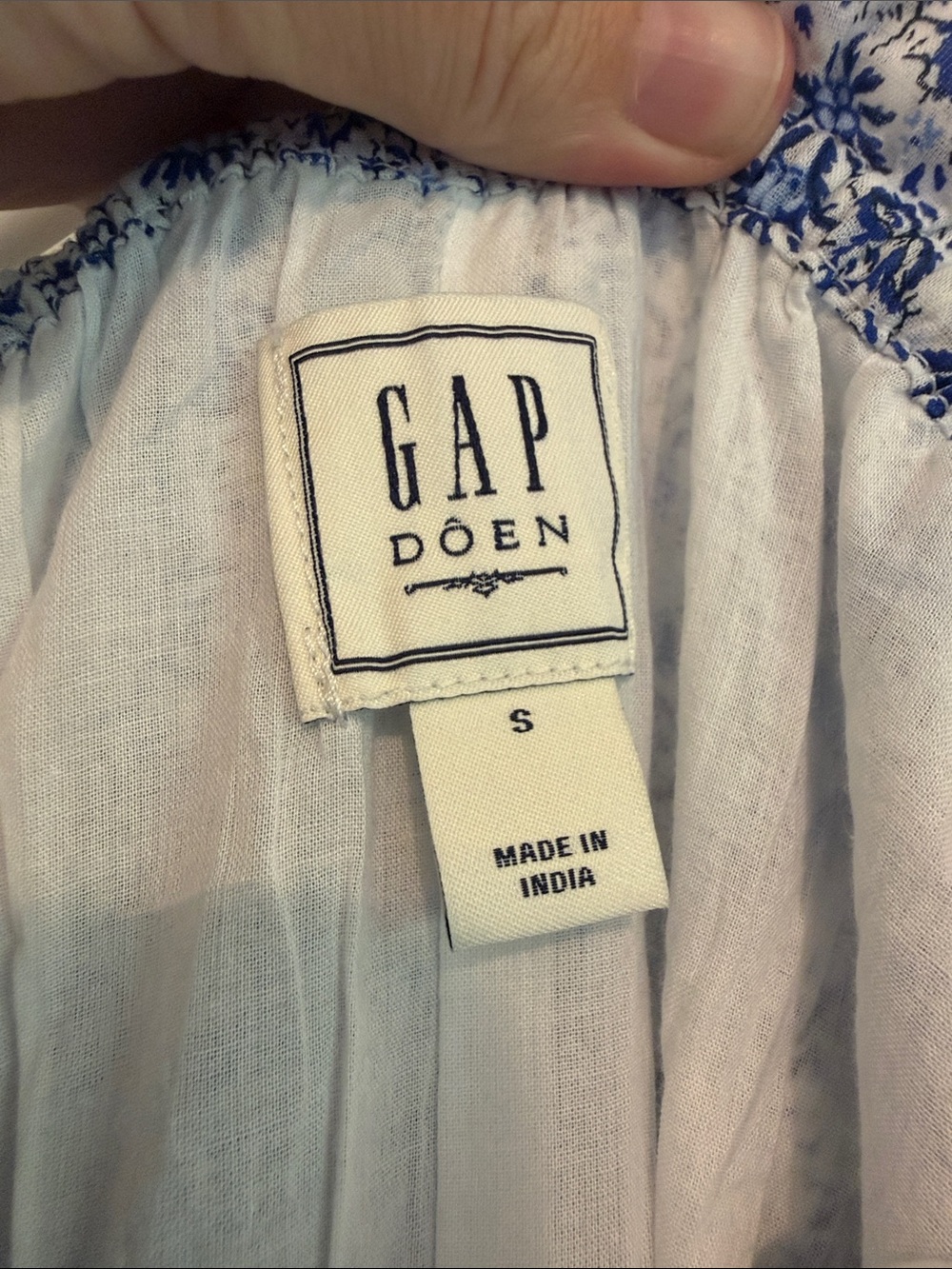 GAP Blue and White Floral Maxi Dress - Picture 2 of 3